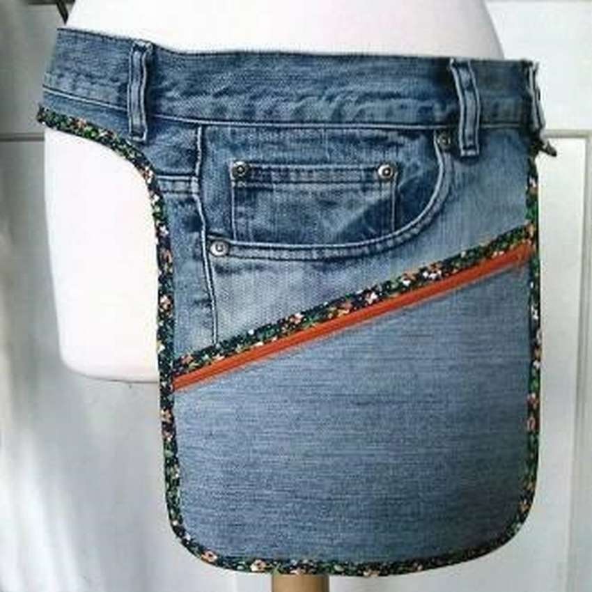 8 ПОЯСНЫХ сумок из джинсы