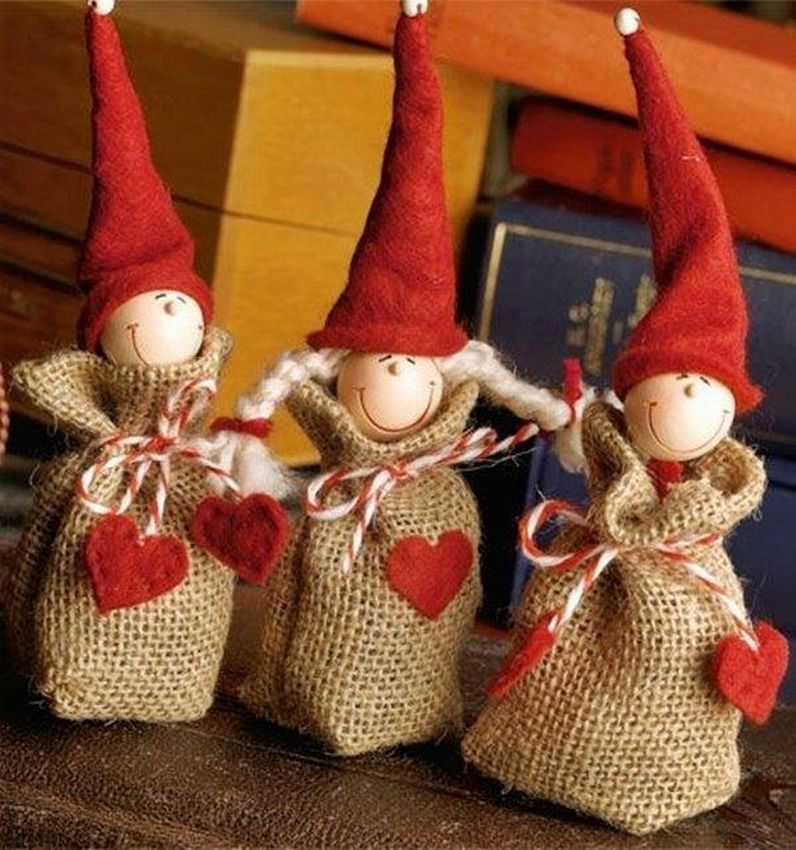 Новогодние игрушки из МЕШКОВИНЫ! 