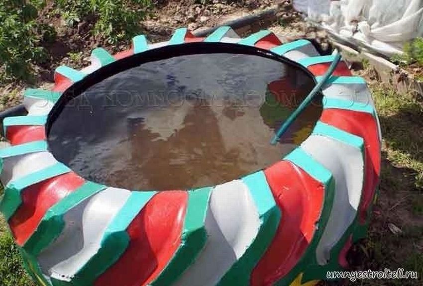 Бассейн из покрышки своими руками