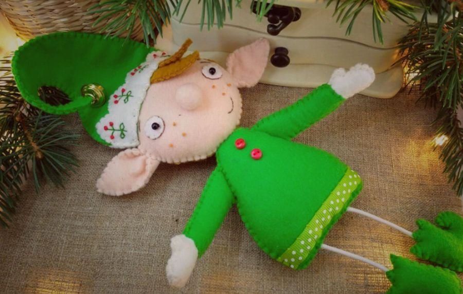 Новогодняя игрушка «Эльф»-10 эксклюзивных поделок