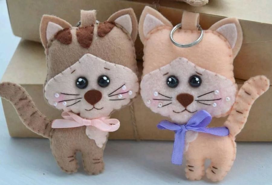Котики из фетра своими руками