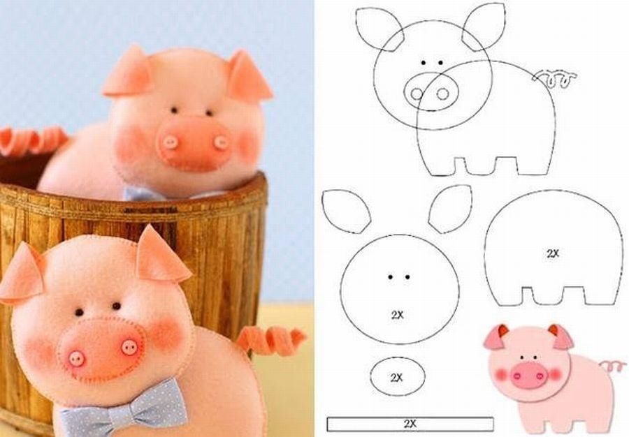 Игрушки своими руками – поросенок