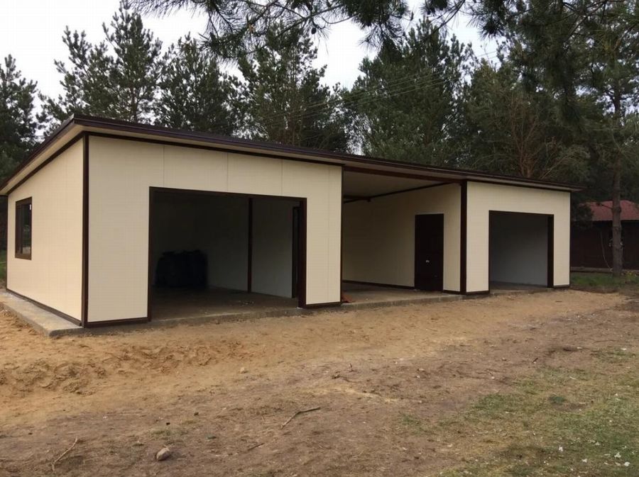 Разборные гаражи из сендвич панелей