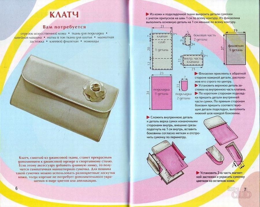 ВЫКРОЙКИ! Клатч своими руками 
