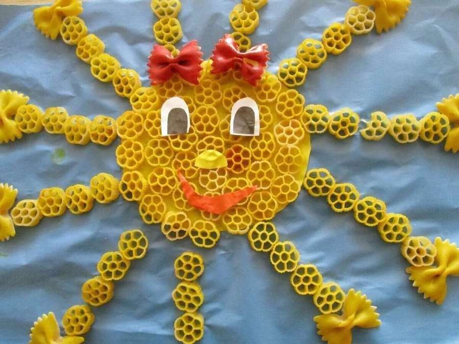 ВАУ! Аппликация из макарон своими