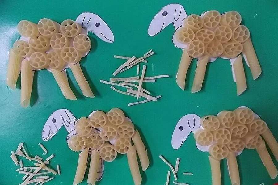 ВАУ! Аппликация из макарон своими