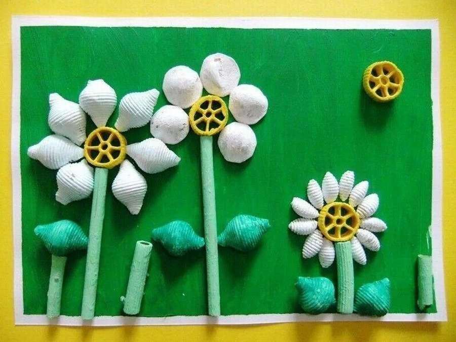 ВАУ! Аппликация из макарон своими